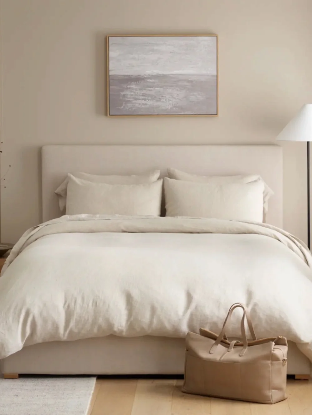 European Linen Chambray Duvet Cover Natural no shams Full Queen